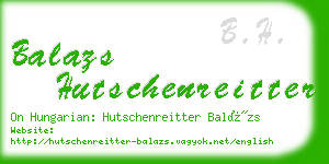 balazs hutschenreitter business card